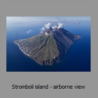 Stromboli island - airborne view